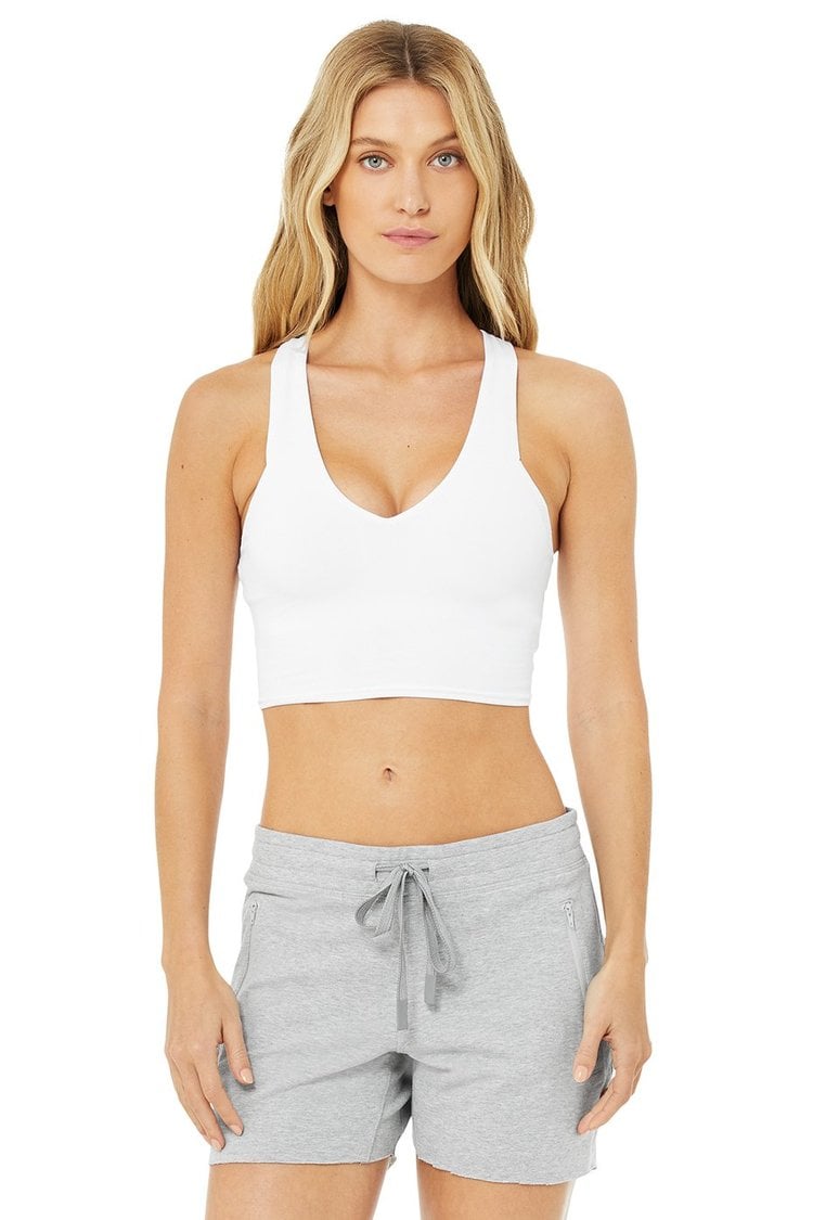 Anyfit Wear Racerback Workout Tank Tops With Shelf Bra for Women Basic  Athletic Tanks Yoga Undershirt Summer Sleeveless Exercise Tops White L 