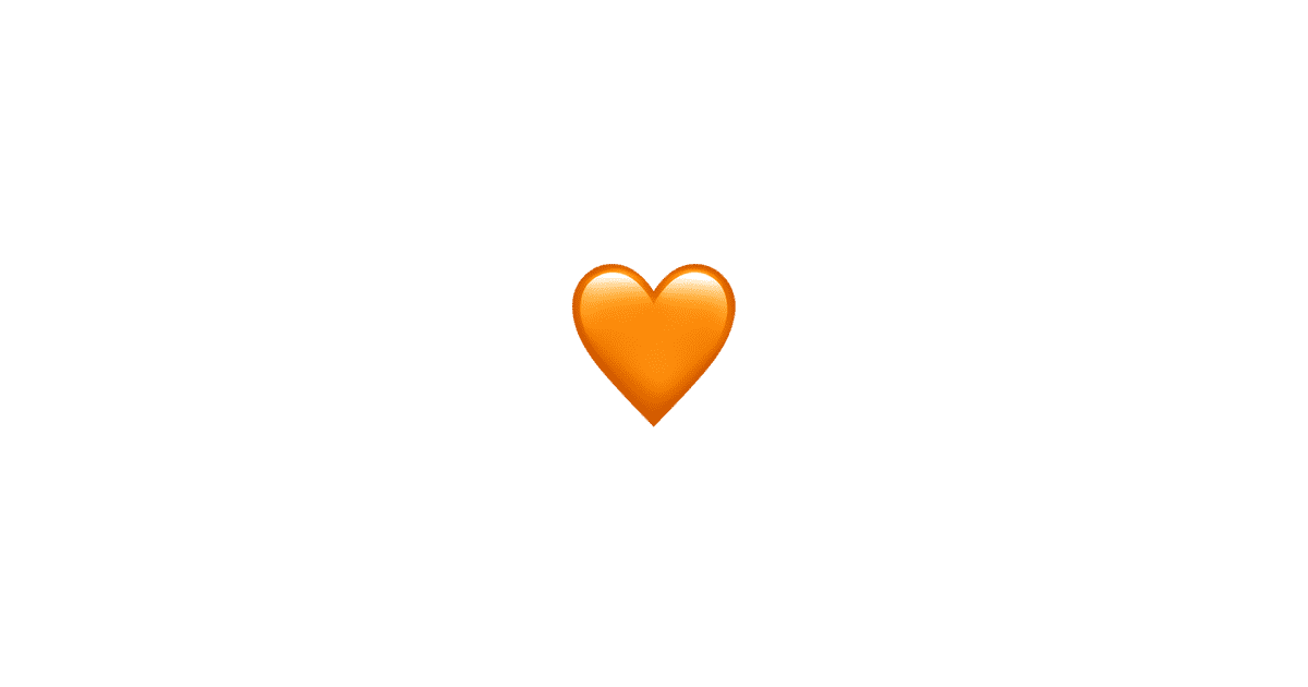 Orange Heart Complete List of All 190 New Apple Emoji iOS 11.1 Fall