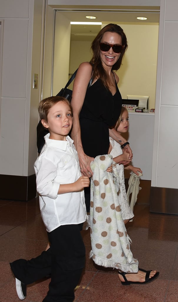 Angelina Jolie and Kids in Tokyo