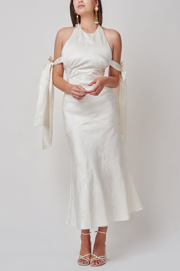 Markarian Cecelie Halter Dress With Bow Arm Detail