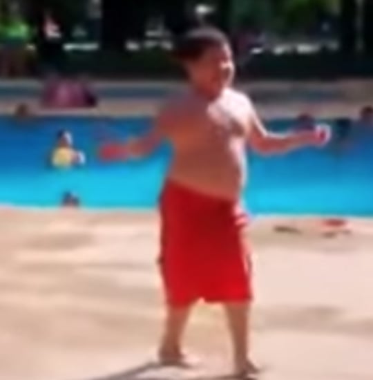 Boy Does The Mask's Cuban Pete Dance at the Pool