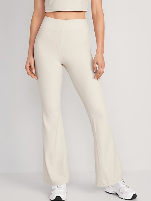 Old Navy Extra High-Waisted PowerSoft Rib-Knit Flare Pants