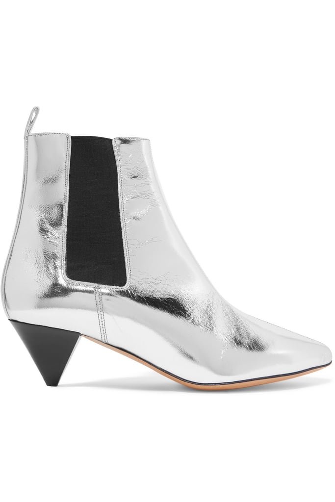 Isabel Marant Dawell Metallic Leather Ankle Boots