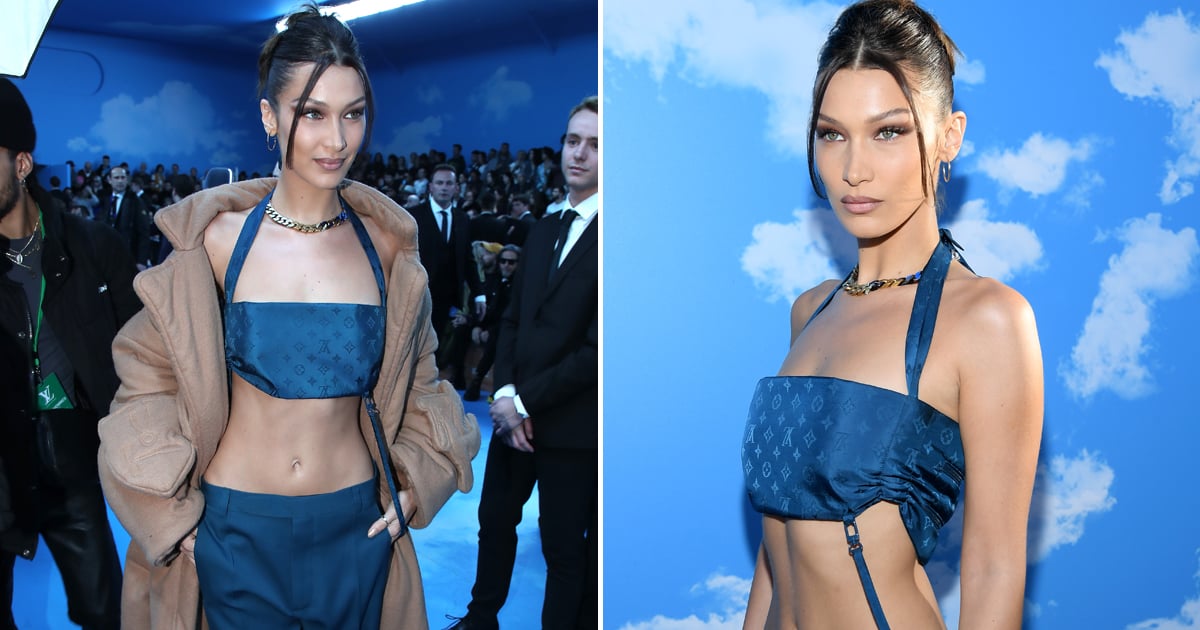 Bella Hadid embodies French glam for the Louis Vuitton show in