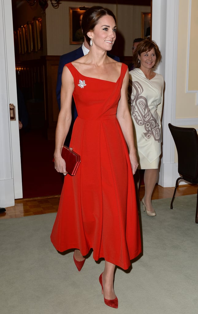 Kate Middleton Red Preen Dress in Canada September 2016 | POPSUGAR Fashion