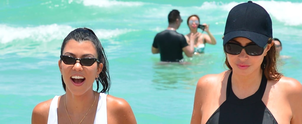 Kourtney Kardashian and Larsa Pippen in Miami June 2017