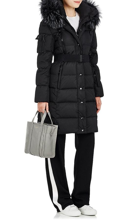 SAM Infinity Fur-Trimmed Down-Quilted Coat