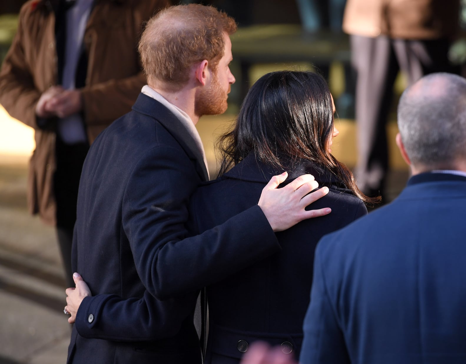 Meghan Markle and Prince Harry Hands on Each Other's Backs | POPSUGAR ...