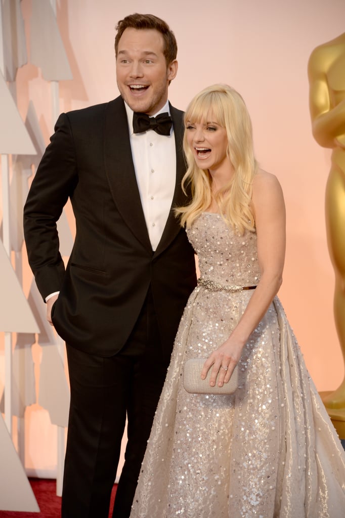 Chris and Anna flashed huge smiles when they walked the Oscars red carpet in February 2015.