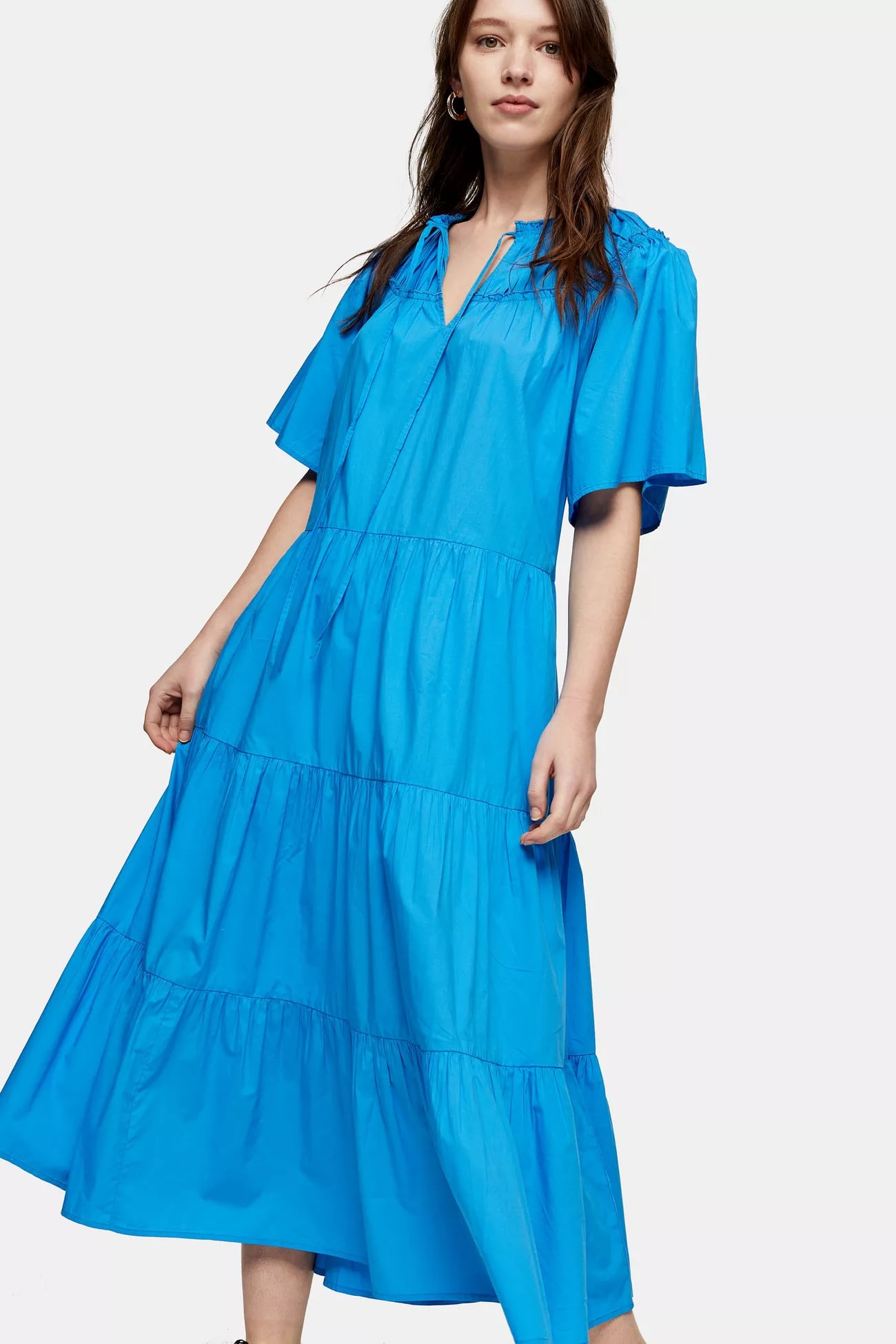 Topshop blue midi discount dress