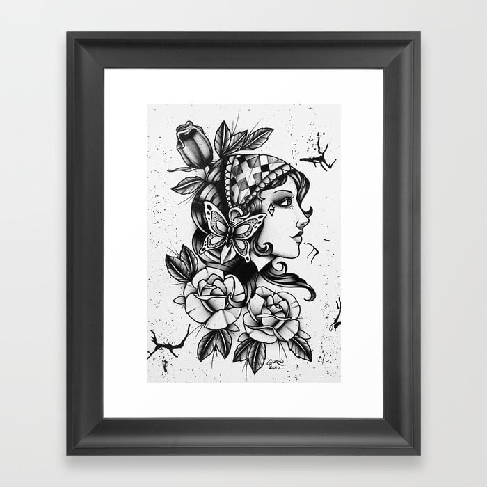 Gipsy Girl Tattoo Print