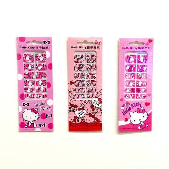 Hello Kitty Nail Decals Kawaii Nail Wraps