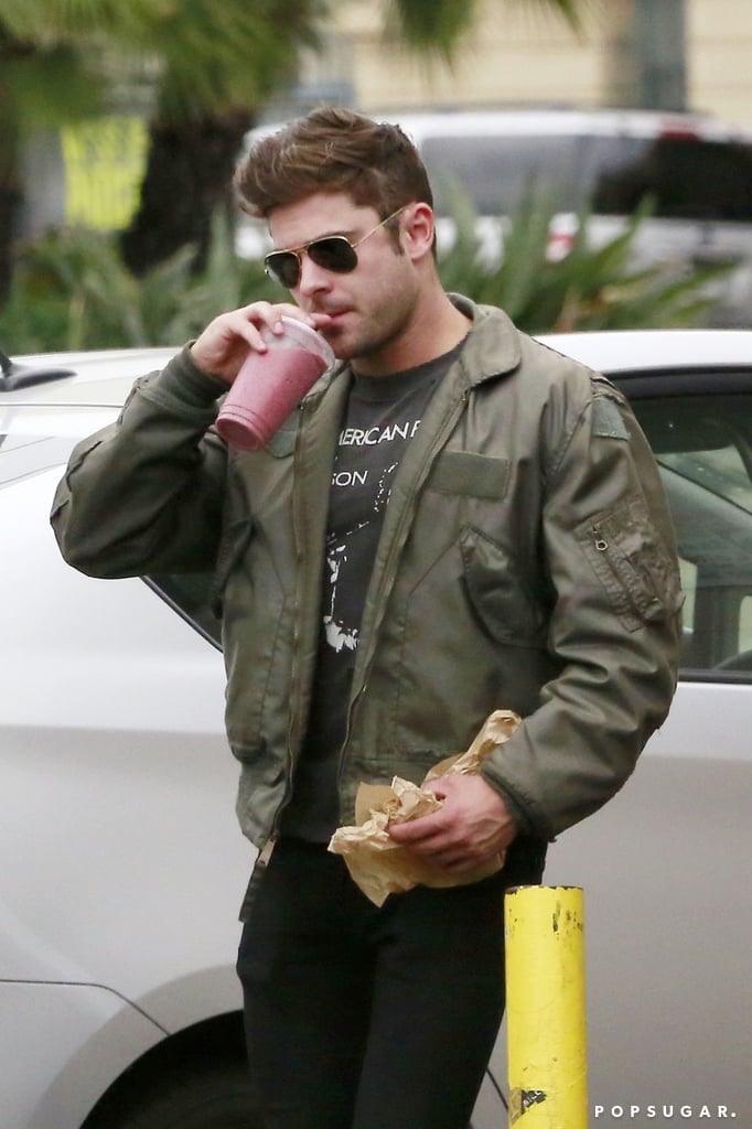 Zac Efron and Sami Miro Grab Smoothies in LA April 2015