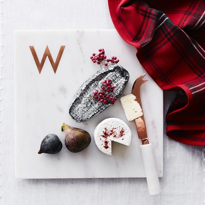 William Sonoma Marble and Copper Monogram Board ($40)