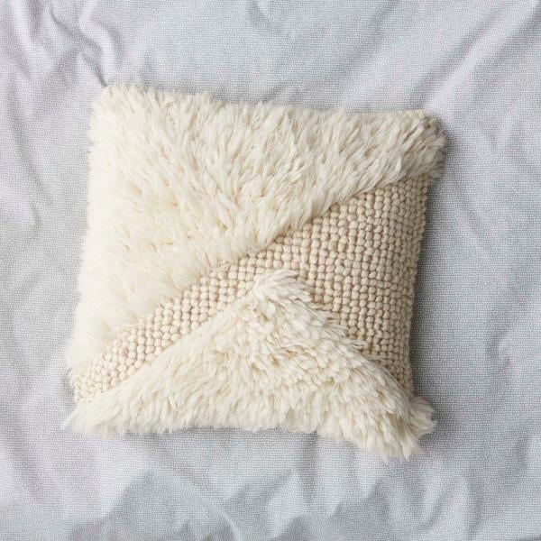 Cstudio Home by The Company Store Ivory Woven Shag Pillow Cover
