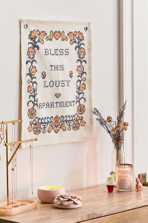 Bless This Lousy Apartment Flag Tapestry
