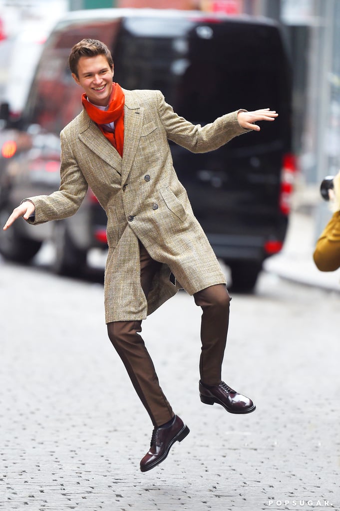 Ansel Elgort Doing a Photo Shoot in NYC