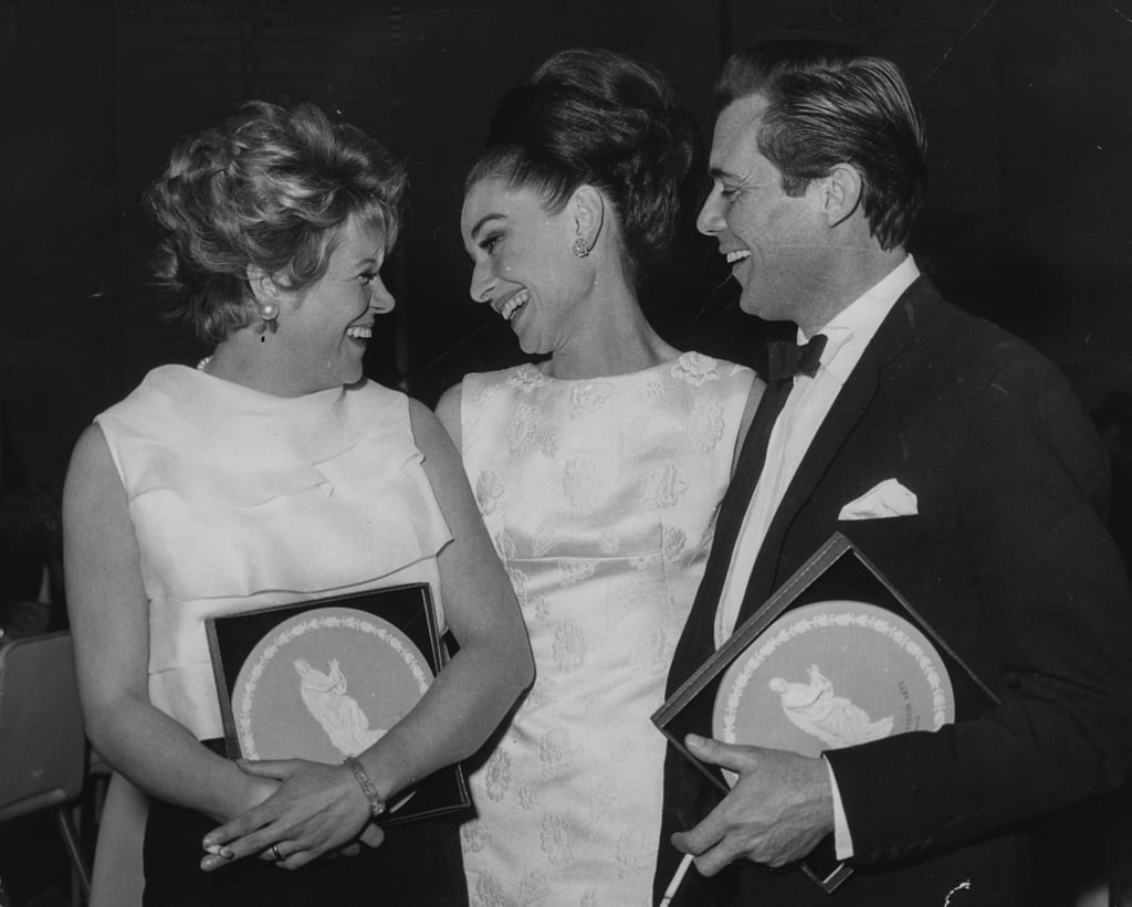 Rachel Roberts, Audrey Hepburn, and Dirk Bogarde, 1964