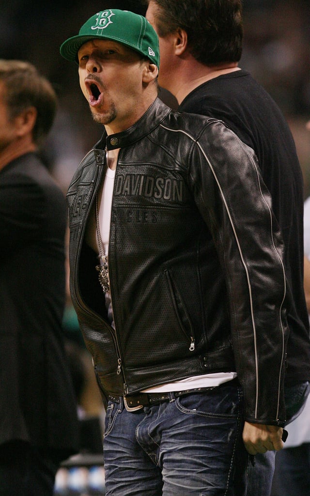 Donnie Wahlberg expressed himself while watching the Boston Celtics take on the Chicago Bulls in a May 2009 finals game.