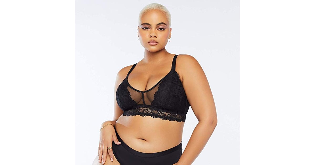 Savage X Fenty Women's Curvy Floral Lace and Mesh Bralette