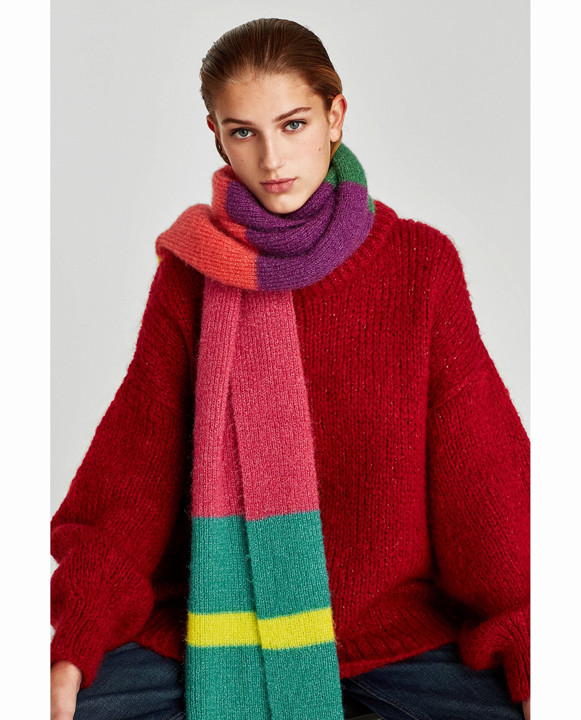 zara knit scarf