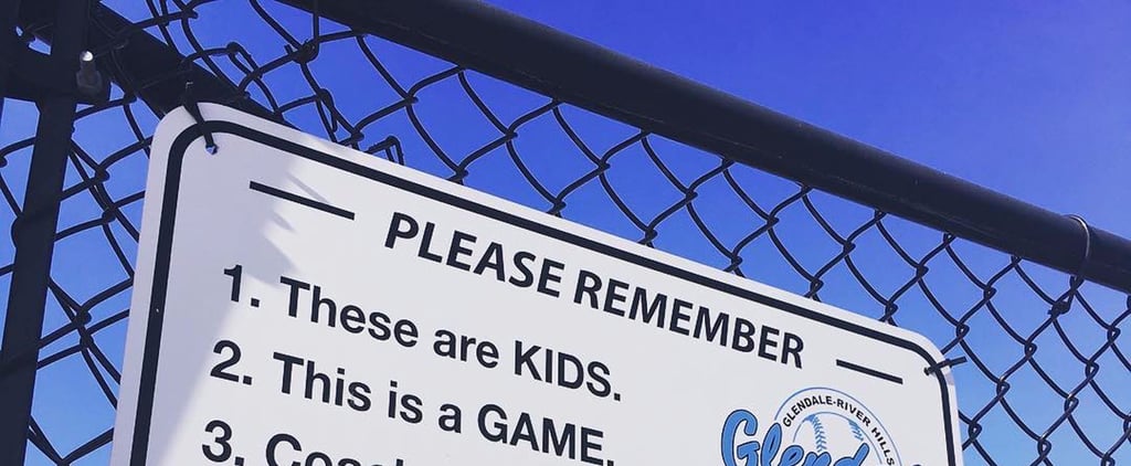 Dad's Little League Sign For Parents