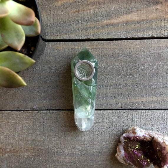 Green Fluorite Pipe