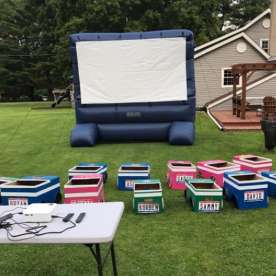 Grandma Makes Drive-In Movie Theater For Grandkids