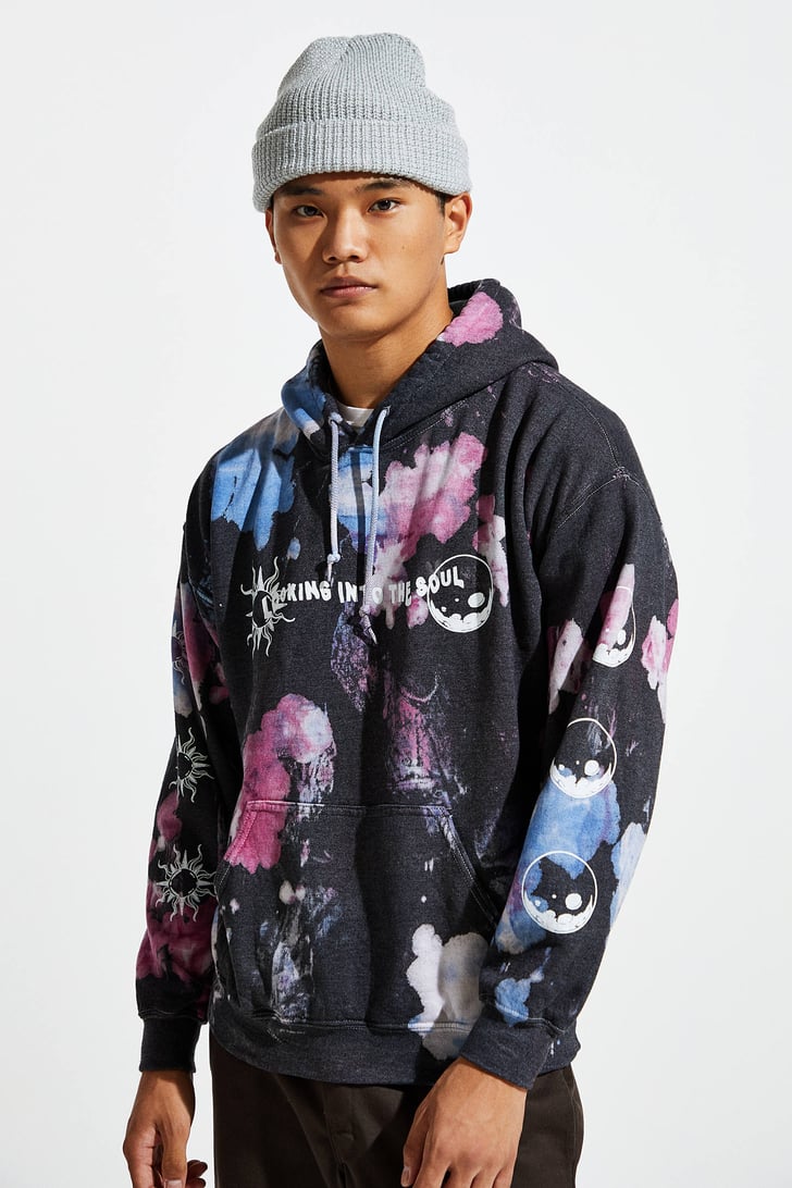 Look Into The Soul Bleach Dyed Hoodie Sweatshirt Stylish Gifts For