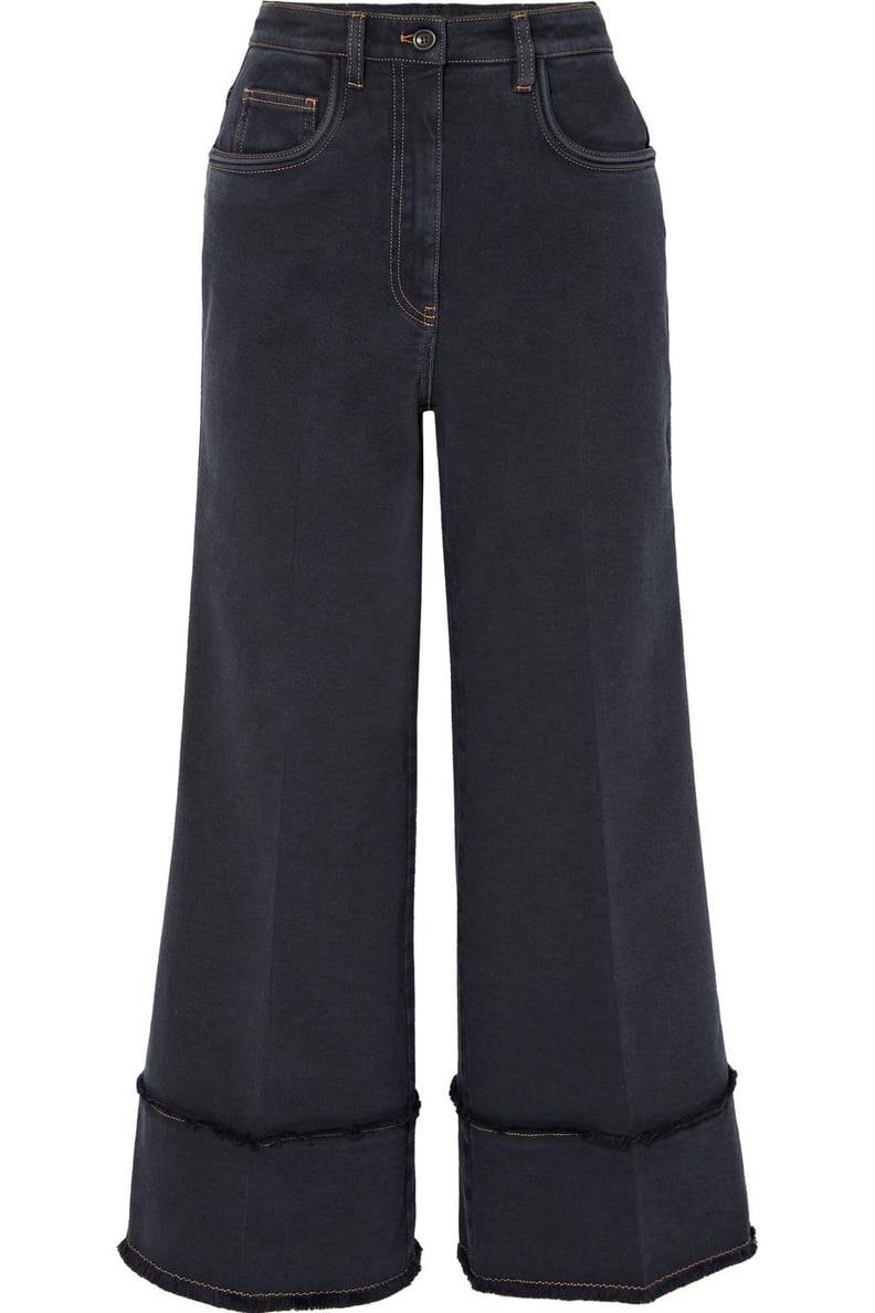 Miu Miu Cropped Frayed Jeans