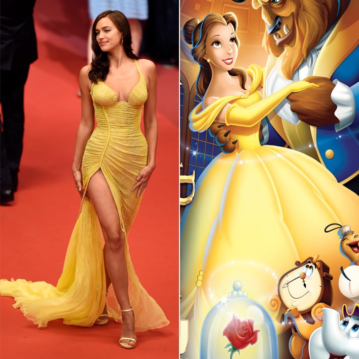 Irina Shayk As Belle From Beauty And The Beast Disney Dresses At Cannes 17 Popsugar Fashion Uk Photo 12