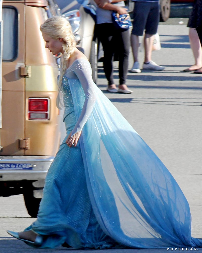 Elsa (Georgina Haig) appeared on set on Wednesday.