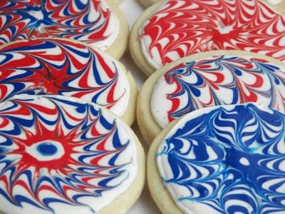 Red, White, and Blue Cookies