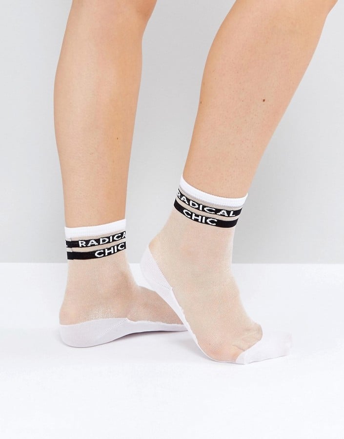 Monki Sheer Radical Chic Ankle Socks