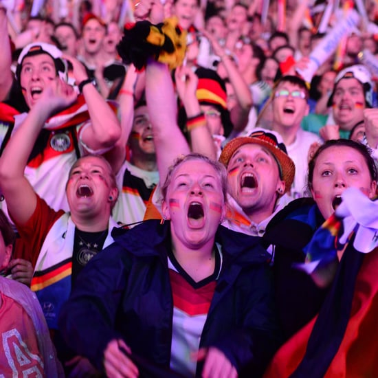 Germany Fans Watching the World Cup Game Against Brazil 2014