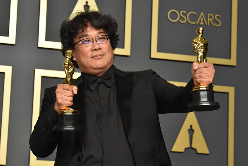 Bong Began His Post-Oscars Photo Shoot by Striking Some Relatively Basic Poses