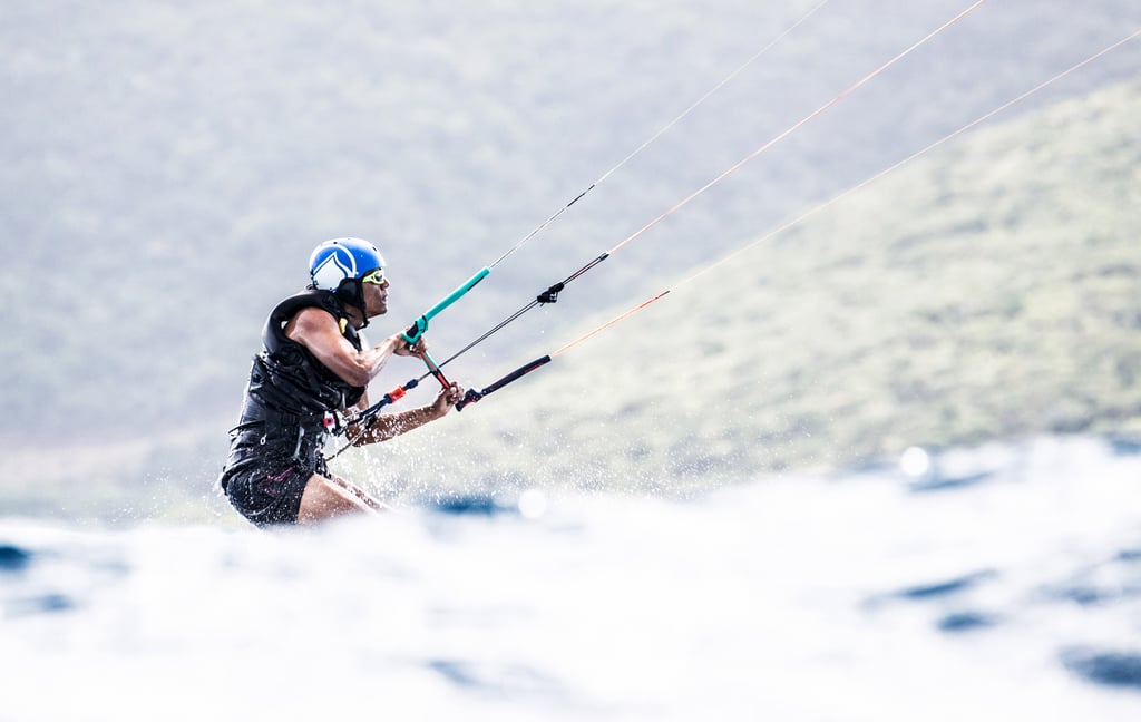 Barack Obama Kitesurfing in the Caribbean 2017 Pictures
