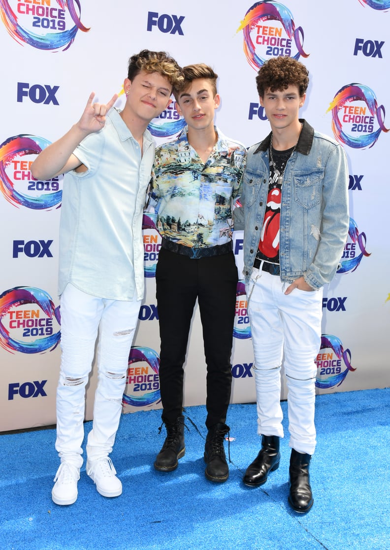 Jacob Sartorius, Johnny Orlando, and Hayden Summerall at the Teen Choice Awards 2019