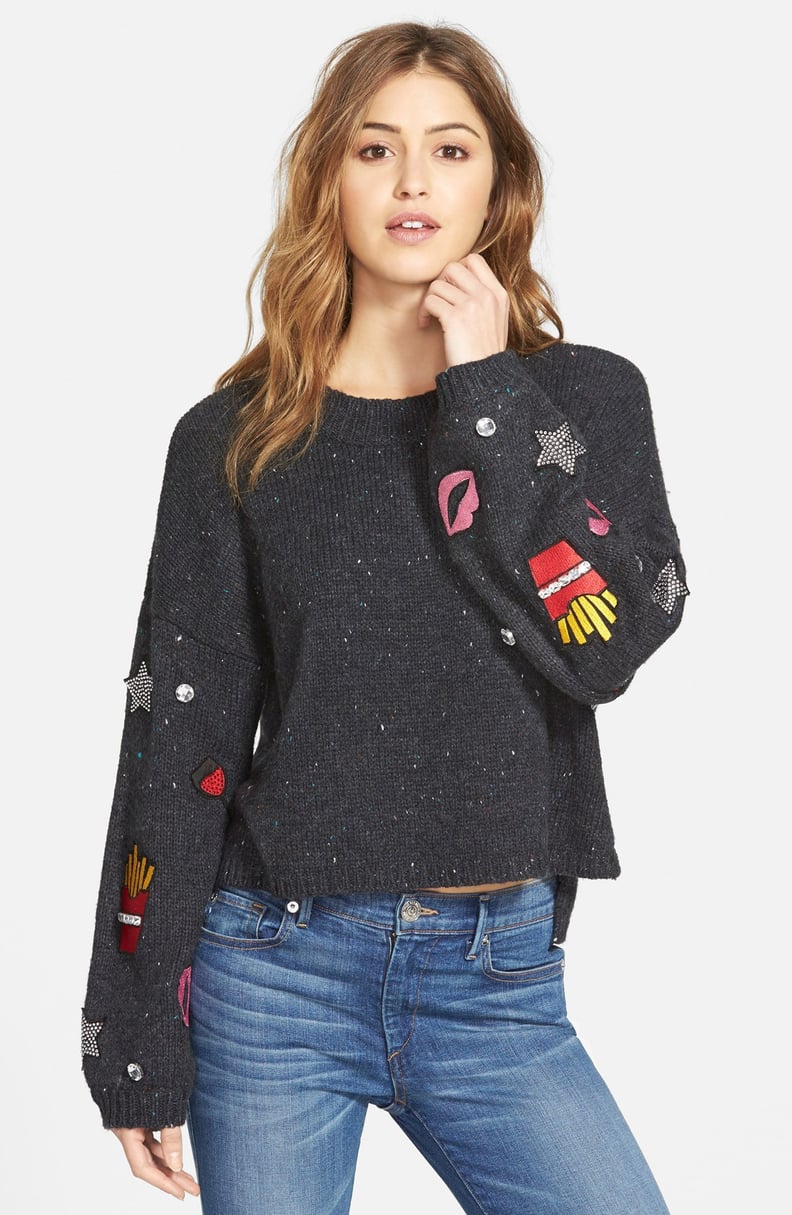 Wildfox 'French Fries & Kisses' Embellished Sweater