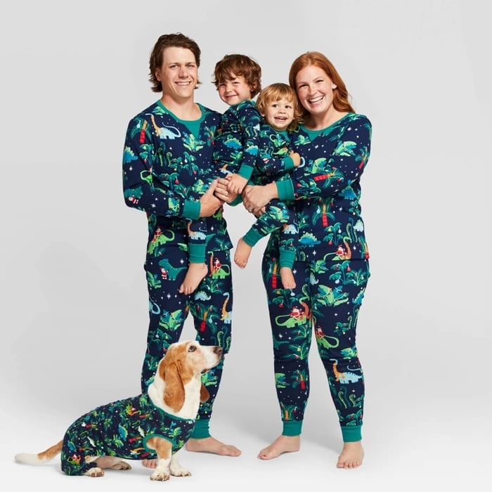 Target Holiday Dinosaur Print Pajamas