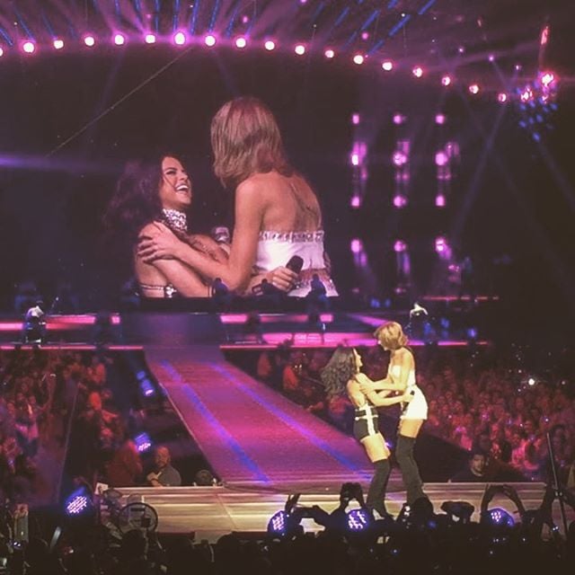 Selena posted this picture on Instagram, saying: "After nearly 8 years of friendship, I just can't wait to tell our kids we ACTUALLY got to perform in front of thousands of insanely beautiful people together. TWICE! I love you Tay. #bestnightEVER #whatISlife"