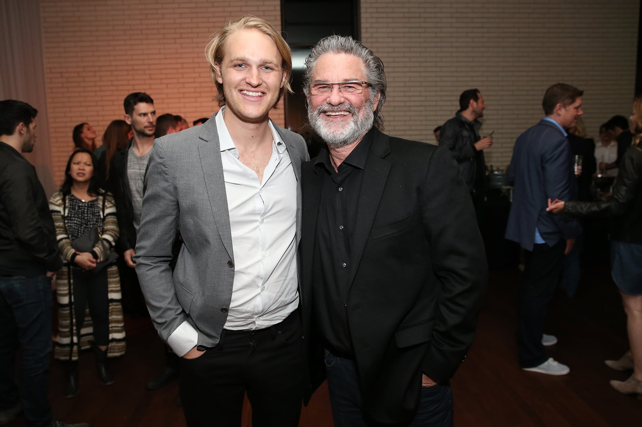 AUSTIN, TX - MARCH 11:  Actors Wyatt Russell (L) and Kurt Russell attend the 