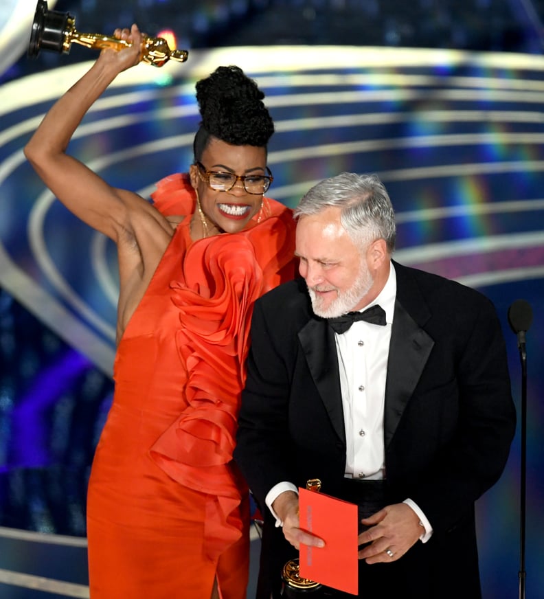 HOLLYWOOD, CALIFORNIA - FEBRUARY 24: (L-R) Hannah Beachler and  Jay Hart accept the Production Design award for 'Black Panther' onstage during the 91st Annual Academy Awards at Dolby Theatre on February 24, 2019 in Hollywood, California. (Photo by Kevin W