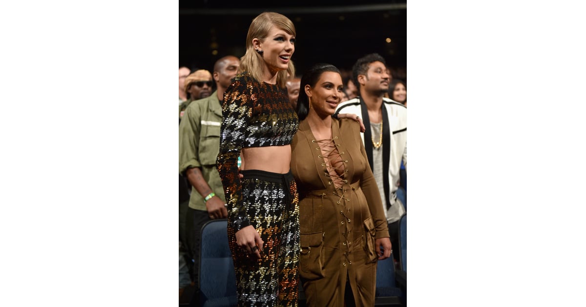 Taylor Swift And Kim Kardashian React To Kanye At Vmas 2015 Popsugar Celebrity Photo 9