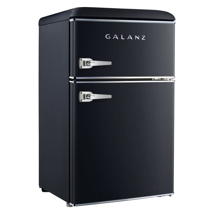 Galanz Black Retro Mini Fridge Cute Dorm Room Mini Fridges POPSUGAR