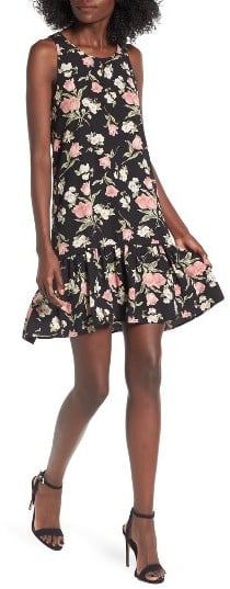 BP Women's Floral Ruffle Hem Dress
