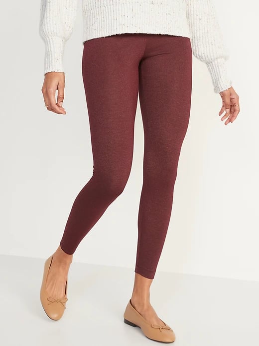 Old Navy High-Waisted Sparkle-Knit Ankle Leggings, 33 Old Navy New  Arrivals That'll Heat Things Up This Month, From Sherpa to Faux Leather