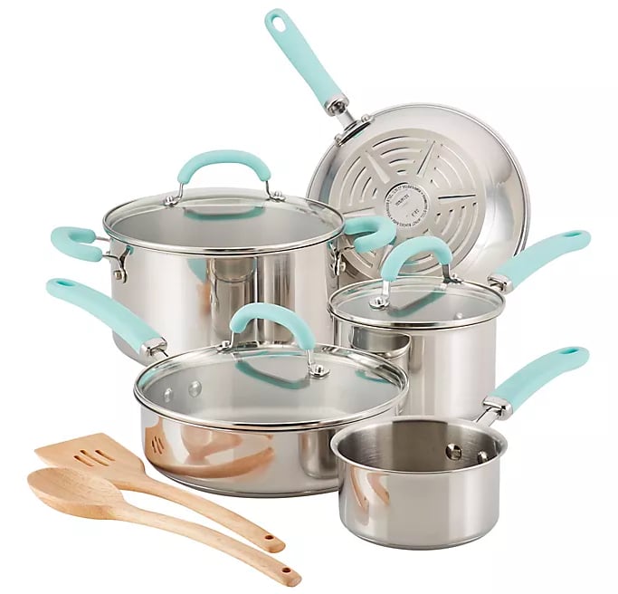 The Everyday Set: Rachael Ray Create Delicious Stainless Steel 10-Piece Cookware Set