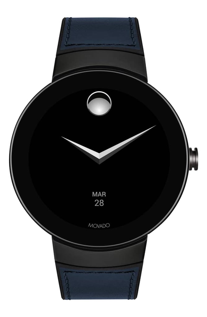 Movado Connect Silicone & Leather Strap Smart Watch