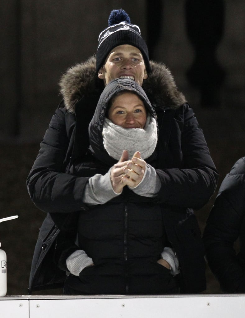 Gisele Bundchen and Tom Brady at Son Benjamin's Hockey Game